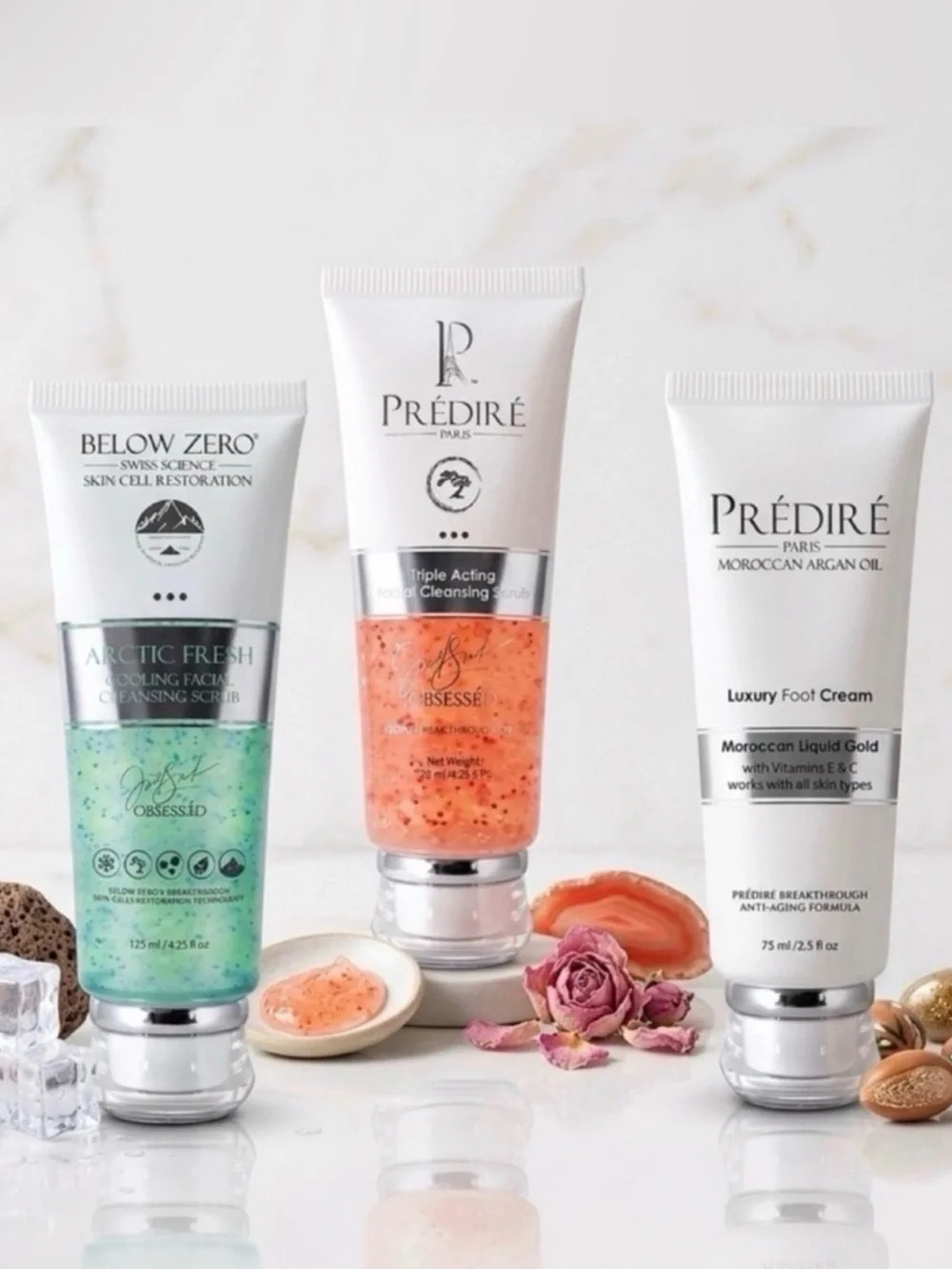 Prédiré Triple Acting Facial Cleansing Scrub - Peach